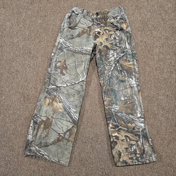 Carhartt Camo Pants Kids 10 Realtree Xtra Canvas Utility Outdoor Hunting Y2K - Picture 3 of 6